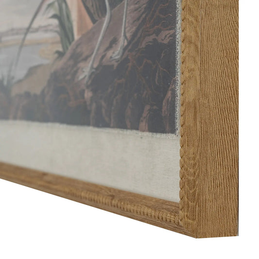 Flora & Fauna Collection Curlews On Linen In Beaded Frame BlissVeranda