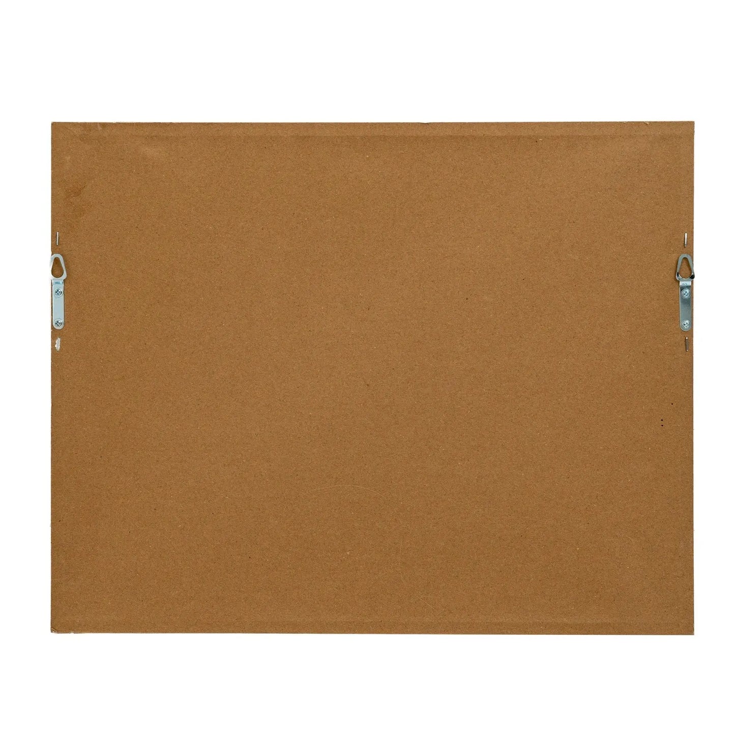 Brown cork board with two metal clips on a white background