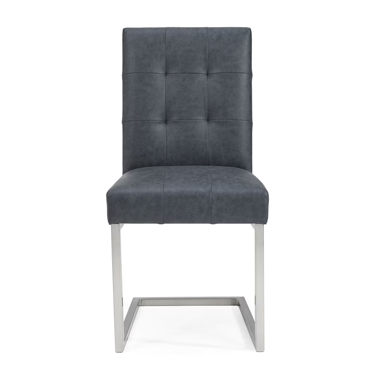 Tivoli Mottled Black Faux Leather Cantilever Dining Chair, 2 Pack