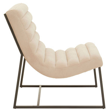 Vogue Ivory Velvet Lounge Chair