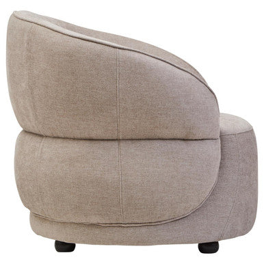 Daphne Curve Chenille Effect Taupe Chair