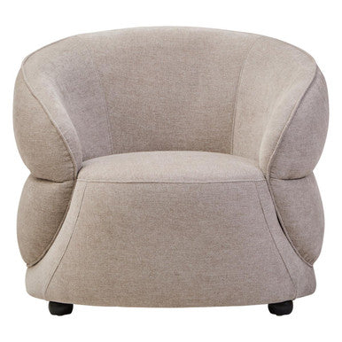 Daphne Curve Chenille Effect Taupe Chair