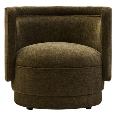 Drake Chenille Effect Curve Forrest Green Chair