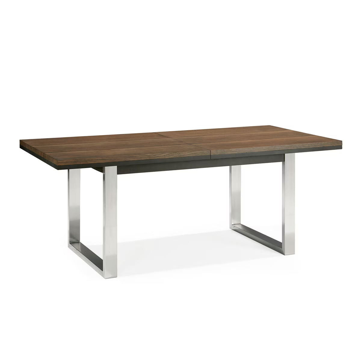 Tivoli Dark Oak Extending Dining Table + 6 Black Cantilever Chairs, Seats 6-8