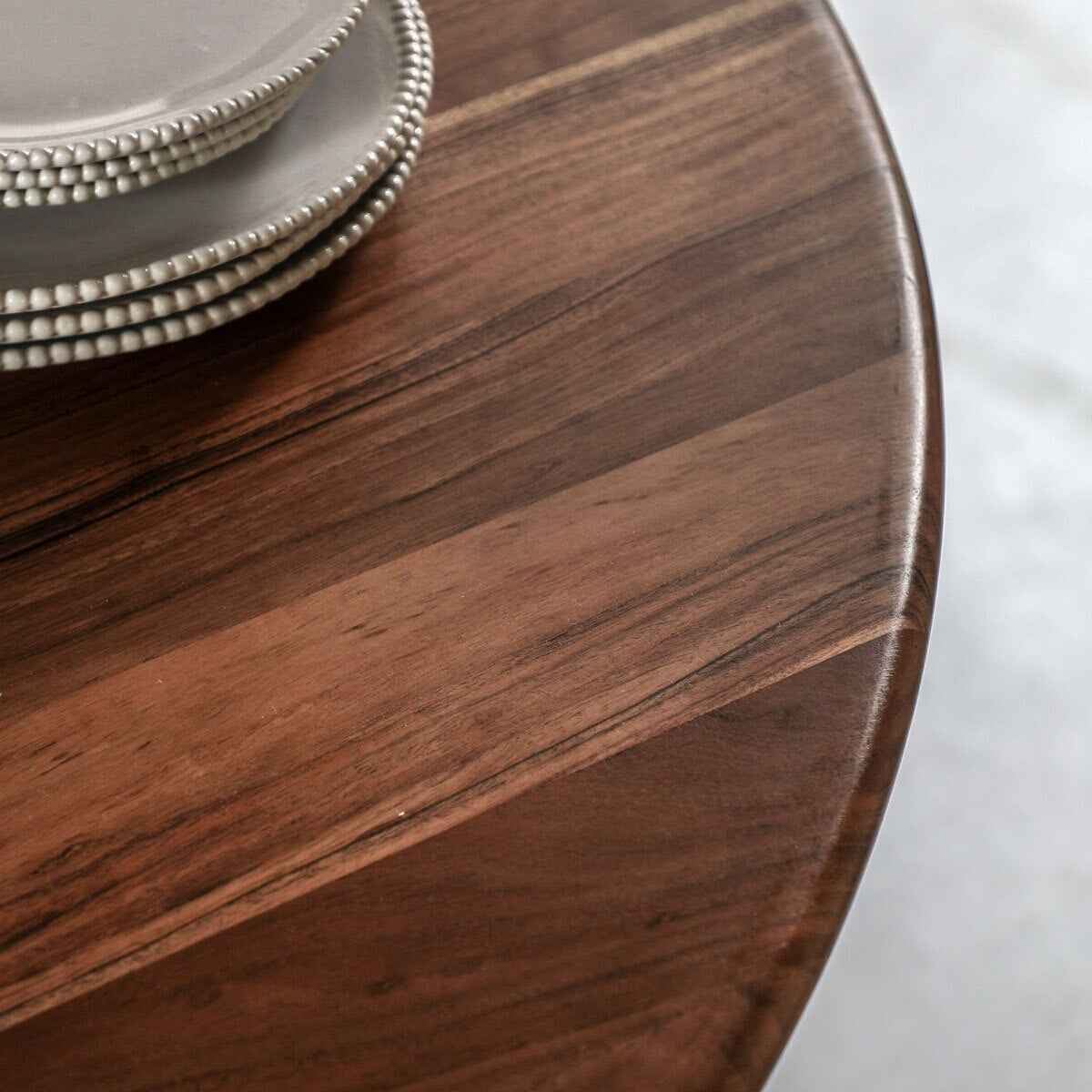 Gallery Borden Acacia round Dining Table, Seats 4
