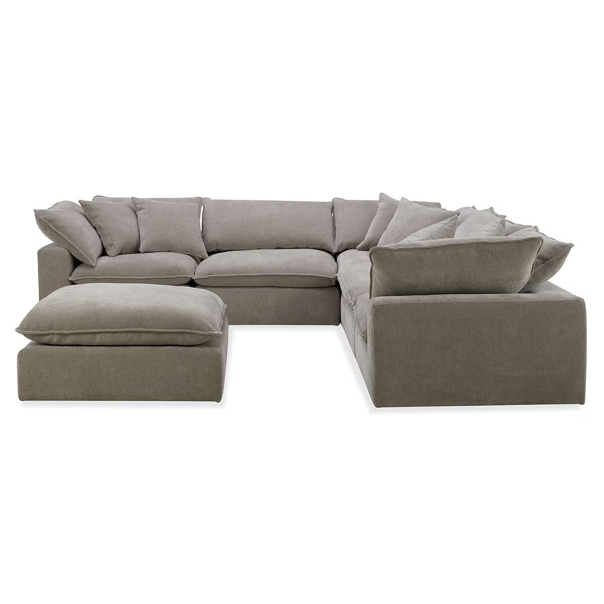 Luxurious Aiden & Ivy Beige 6-Piece Modular Sofa Set for Stylish Living Spaces