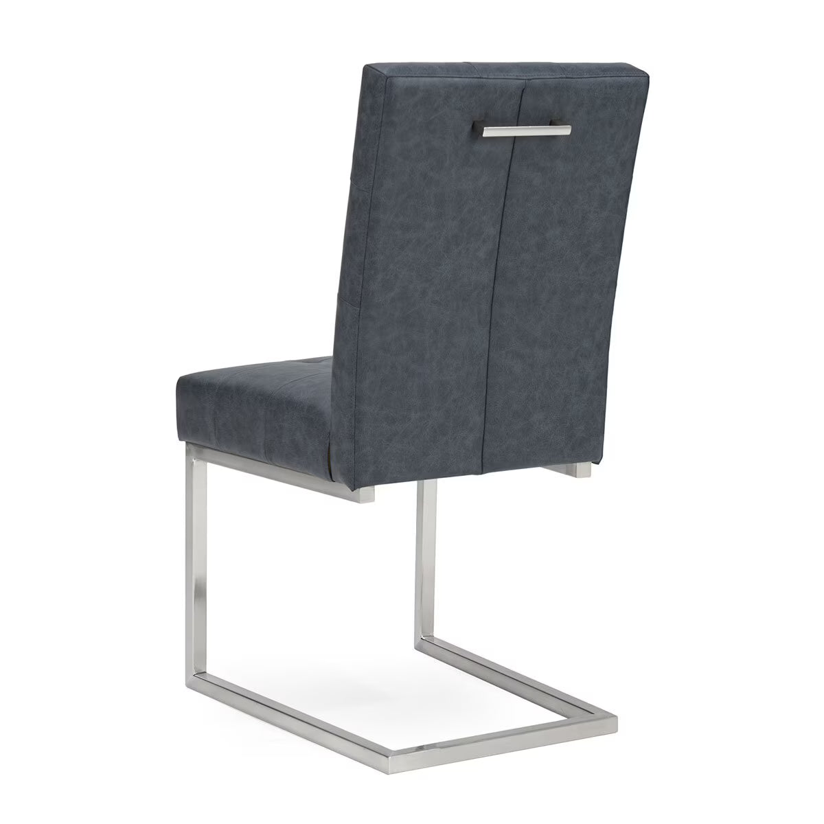 Tivoli Mottled Black Faux Leather Cantilever Dining Chair, 2 Pack