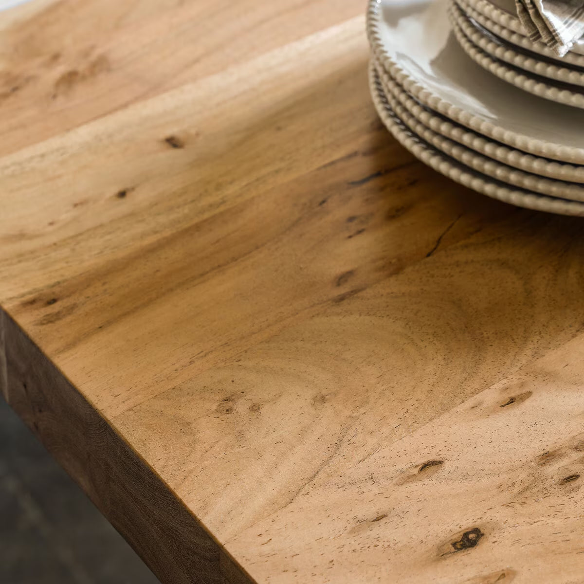 Stunning Gallery Chisbury Acacia Live Edge Dining Table - Perfect for 6-8 Guests!