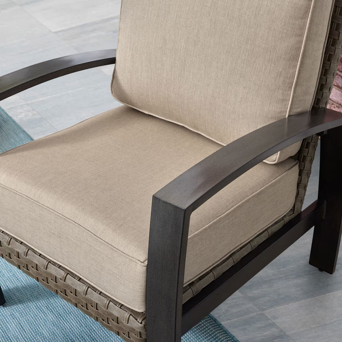 Luxury Agio Harper 4 Piece Woven Deep Seating Patio Set + Cover