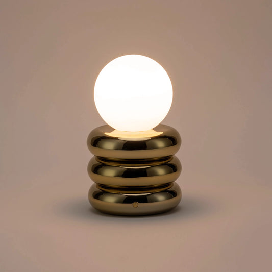 Brass tube cordless table lamp - BlissVeranda