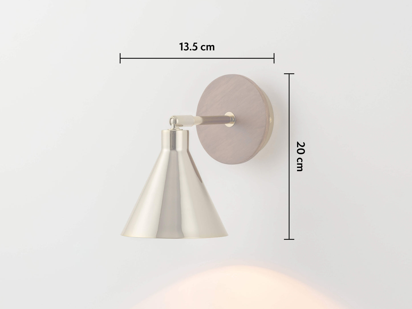 Brass cone wall light - BlissVeranda