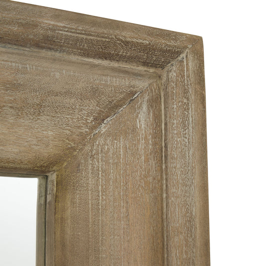 Close-up of a wooden frame corner on a white background