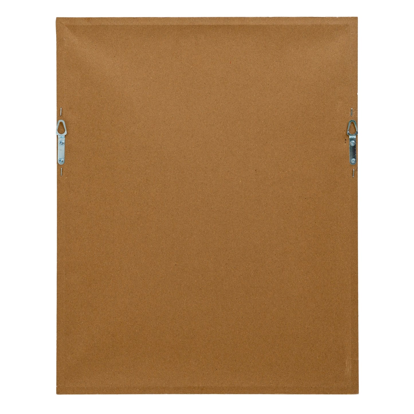 Brown fabric panel with metal clips on a white background