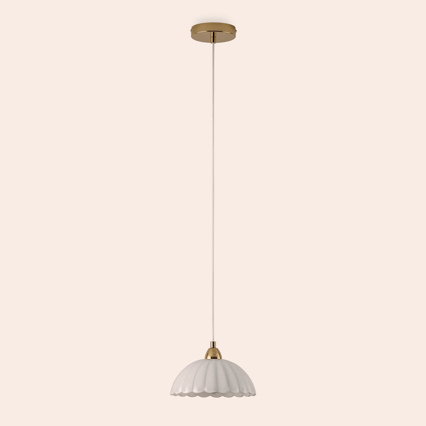 White flower pendant ceiling light - BlissVeranda