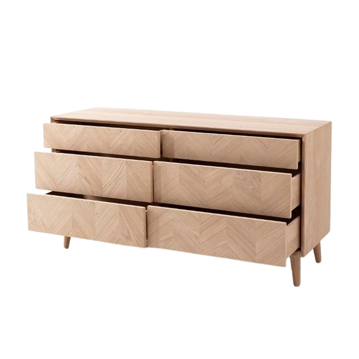 Gallery Milano Oak 6 Drawer Chest of Drawers_luxury furniture