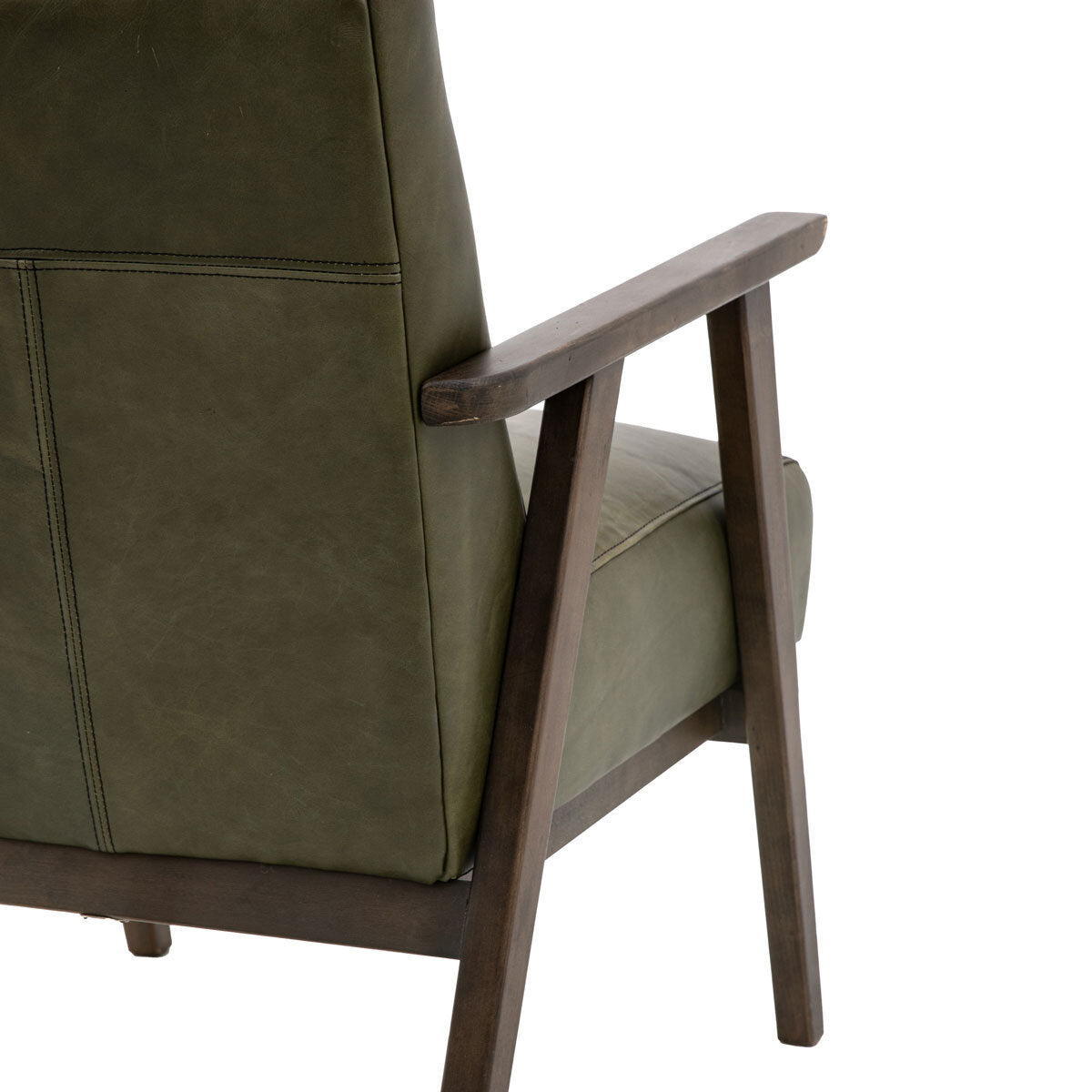 Gallery Neyland Green Leather Armchair_best choice