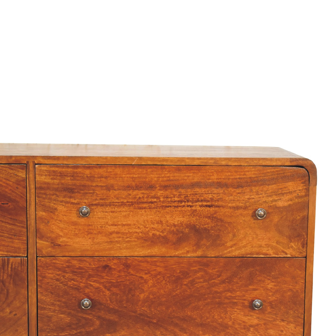 Handcrafted Large Curved Chestnut Chest