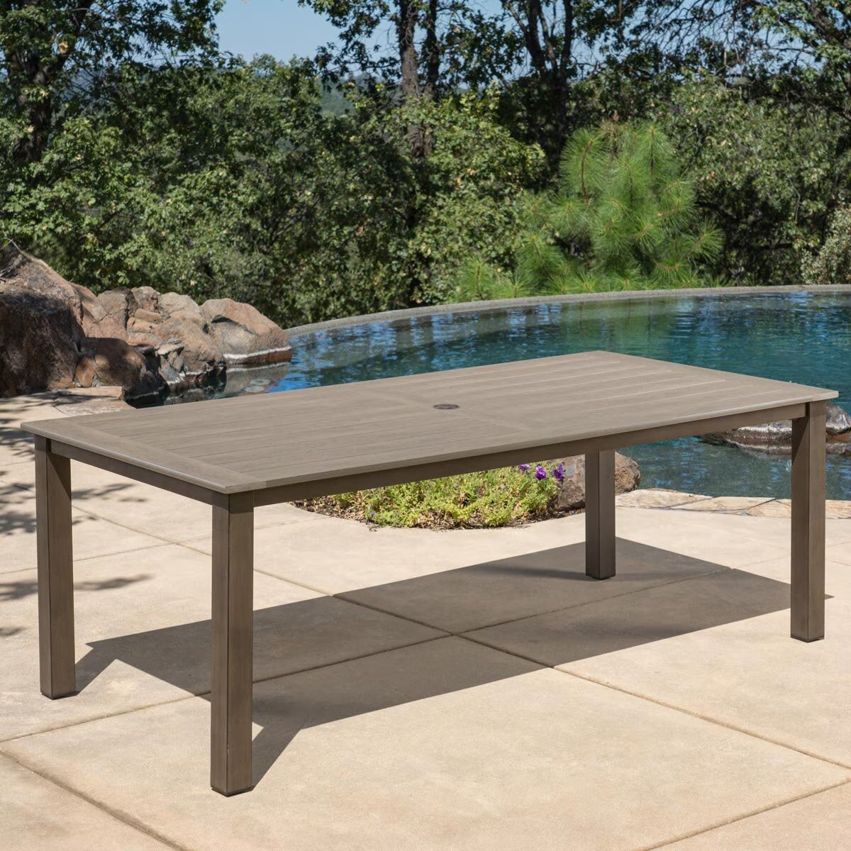 High quality furniture Sunvilla Nichols Dining Patio Set with Faux Wood Table Top