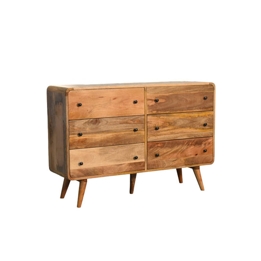 Artisan Furniture Large Curved Oak-ish Chest
