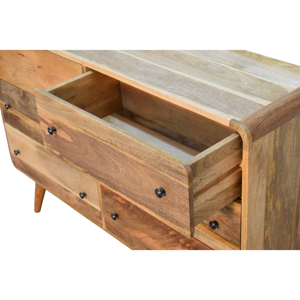 Artisan Furniture Large Curved Oak-ish Chest
