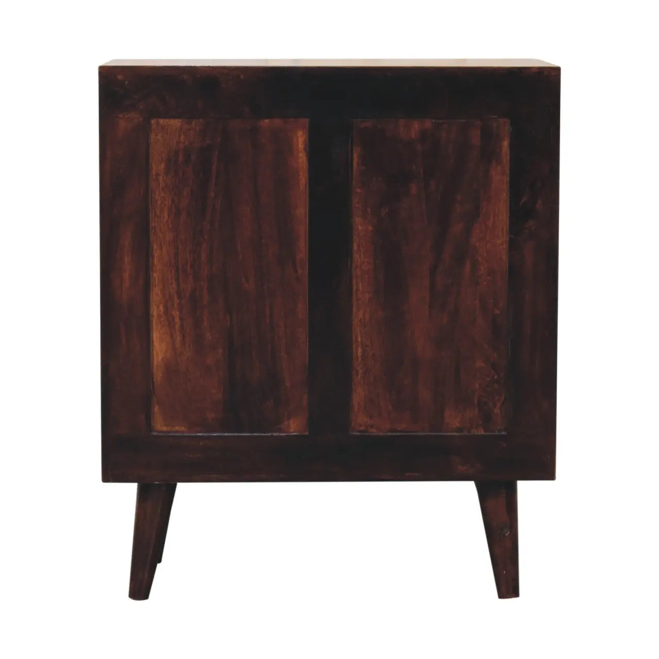 Mini Pineapple Carved Light Walnut Cabinet