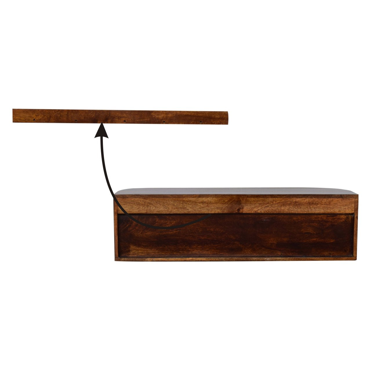 Chunky Chestnut Wall Mounted Console