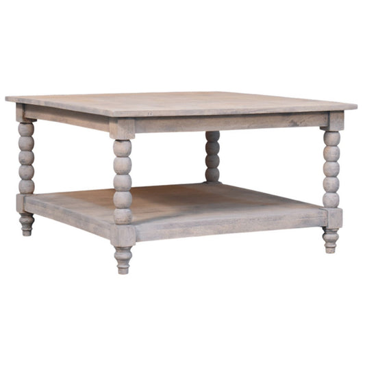 Spindle Acid Wash Coffee Table BlissVeranda