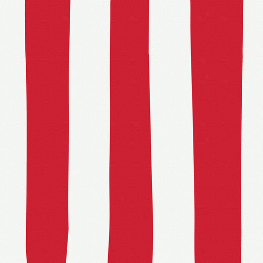 Jam red & white striped drum shade - BlissVeranda