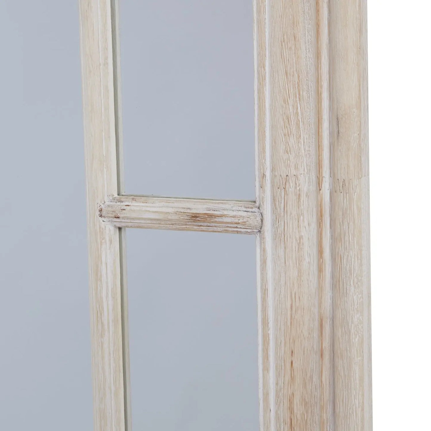 Wooden ladder against a gray background