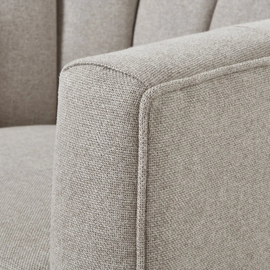 Close-up of a textured gray fabric surface