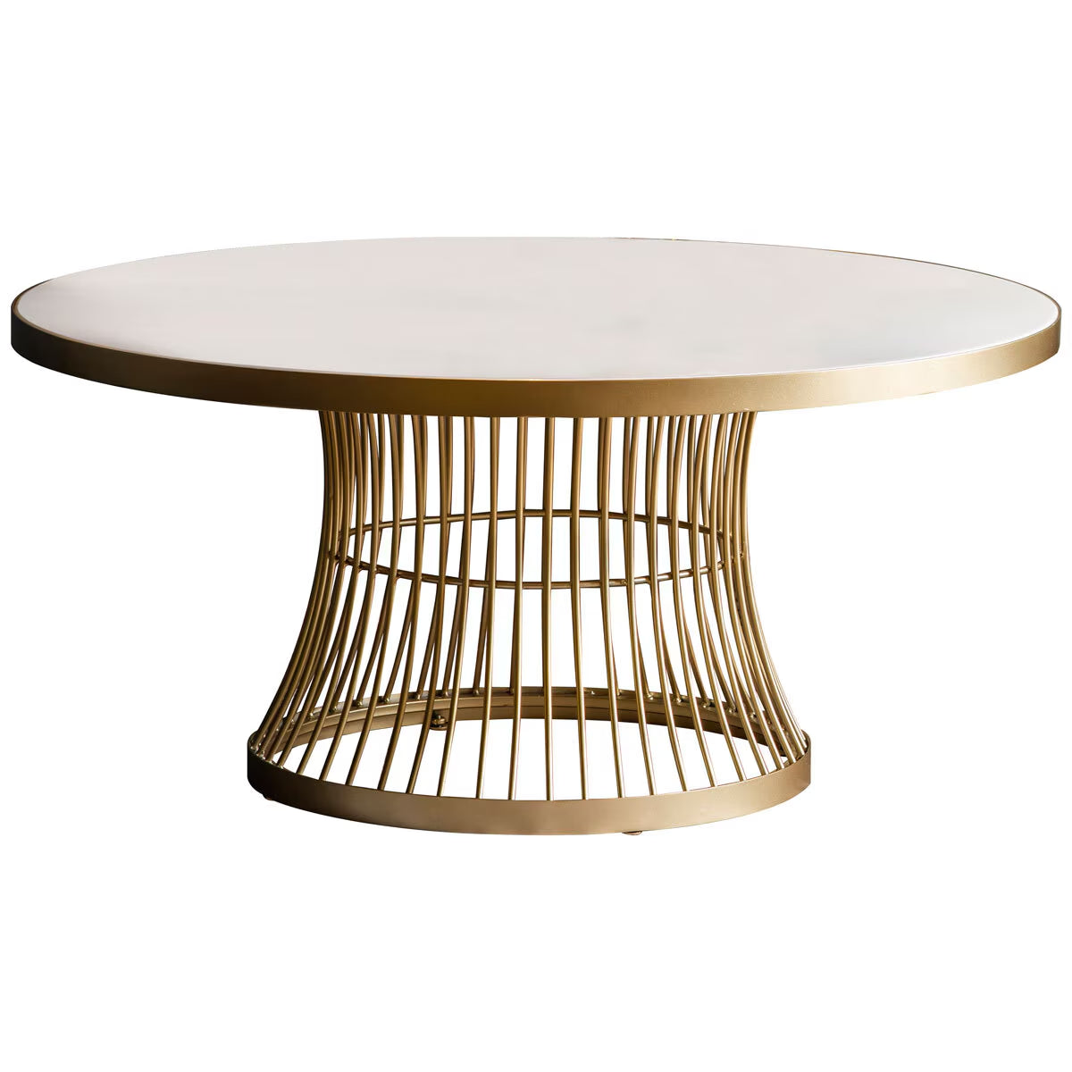 Luxury Gallery Pickford Champagne Marble Top Coffee Table