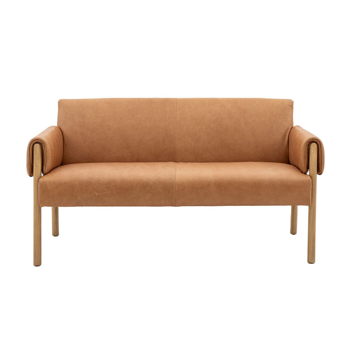 Luxury Gallery Stratford Brown Leather 2 Seater Sofa