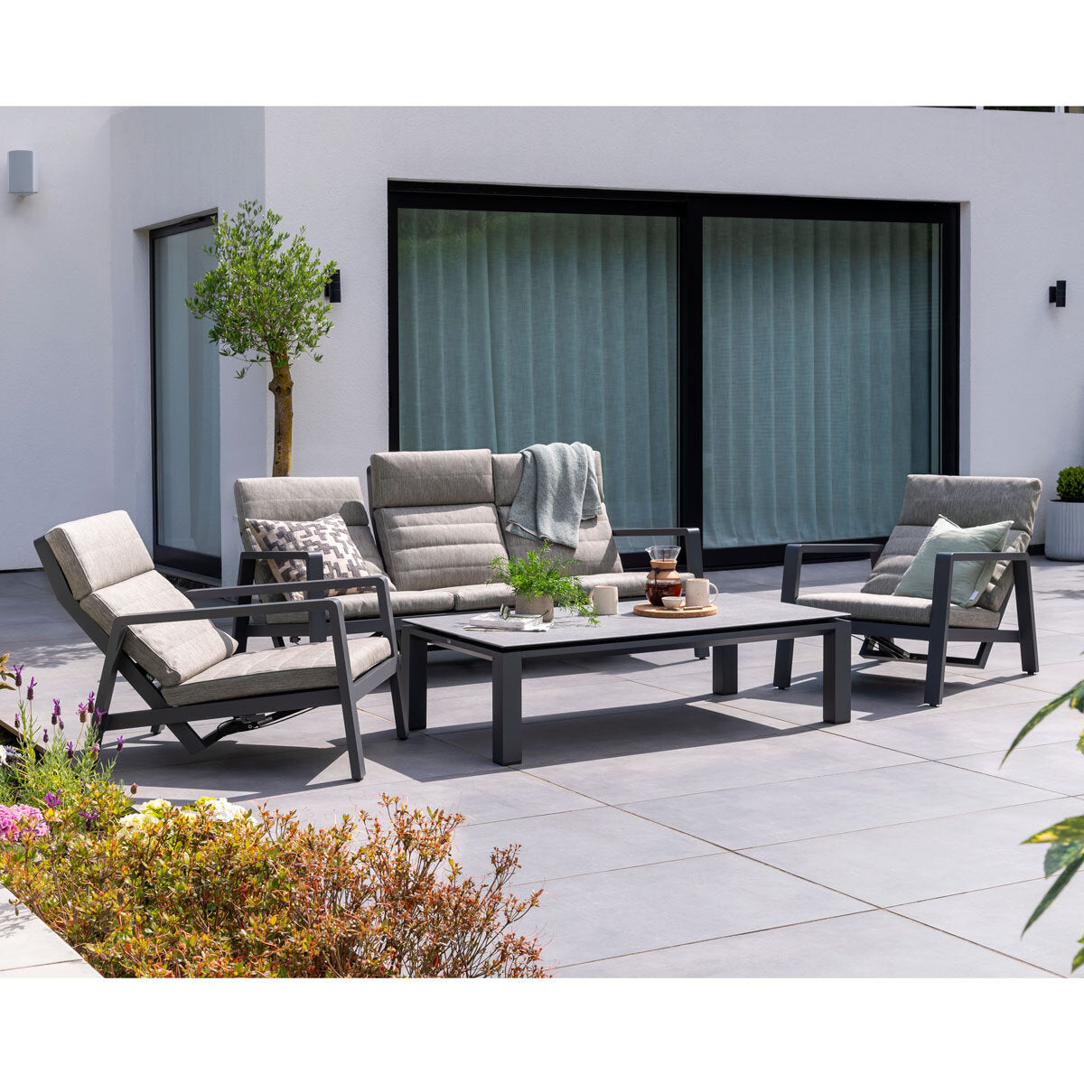 Luxury LIFE Outdoor Living Laguna 4 Piece Recliner Set