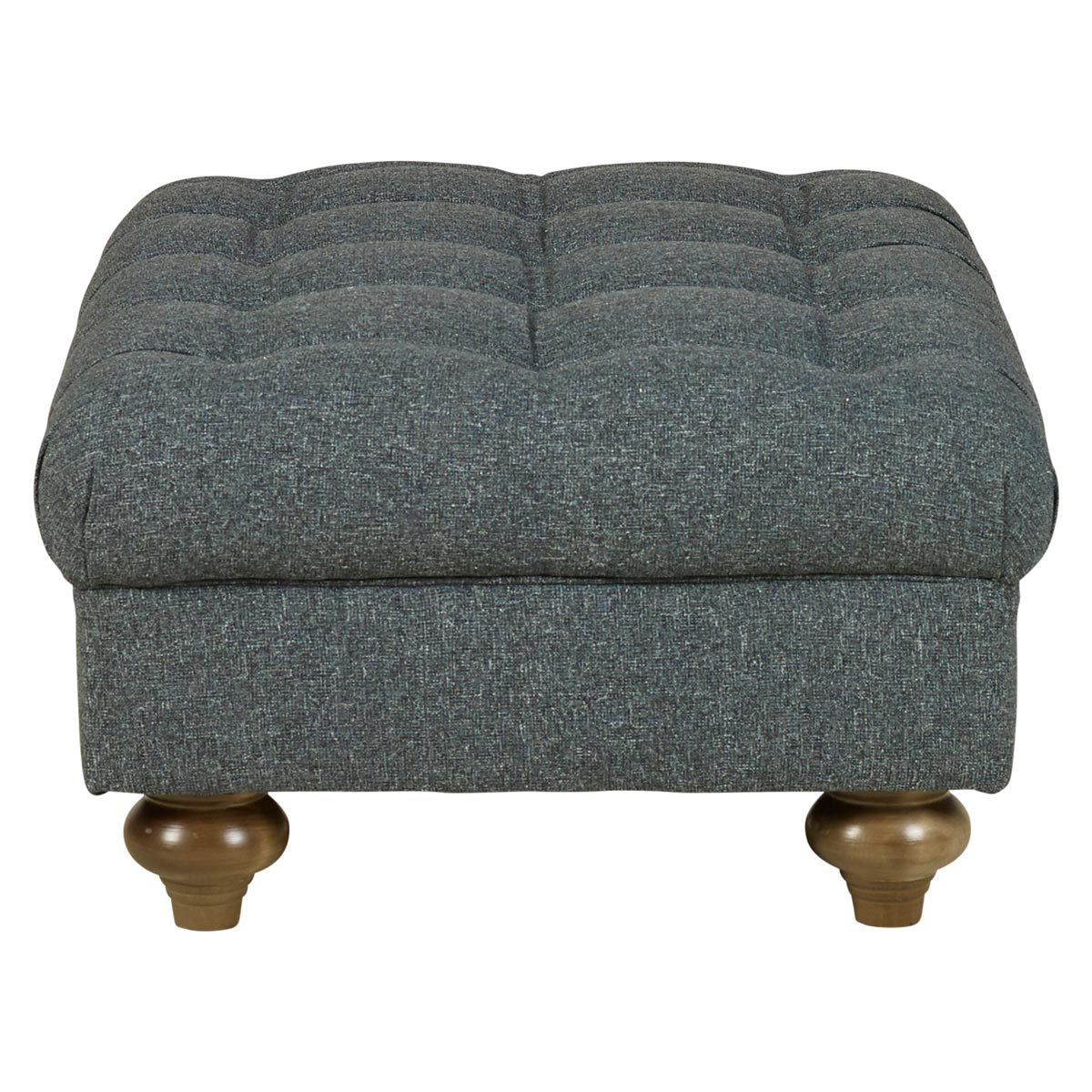 Luxury Modern Bordeaux Fabric Footstool, Blue