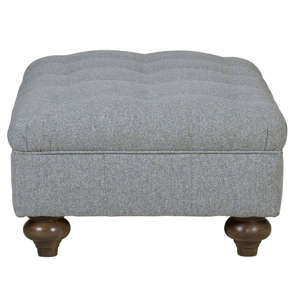 Luxury Modern Bordeaux Fabric Footstool, Grey
