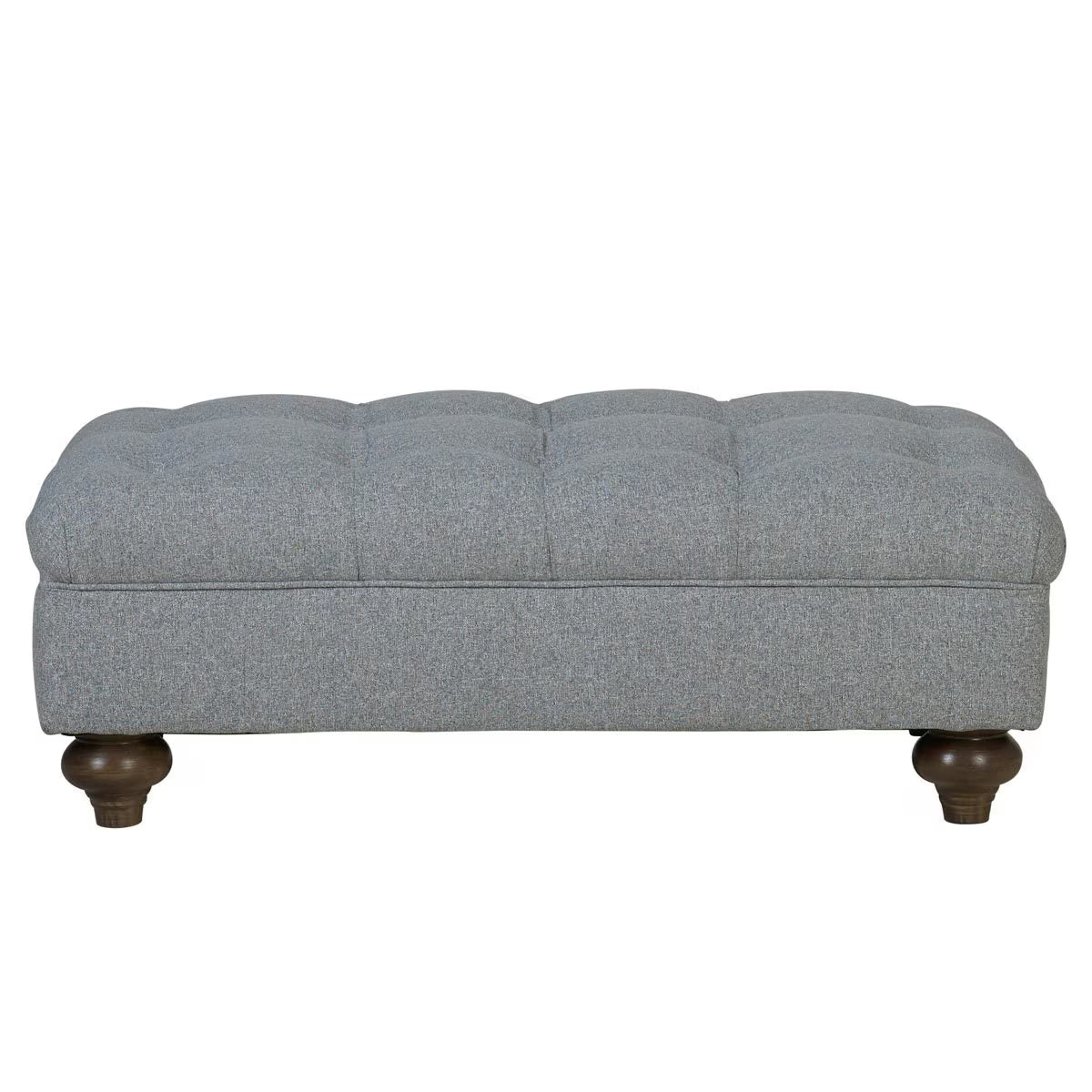 Luxury Modern Bordeaux Fabric Footstool, Grey