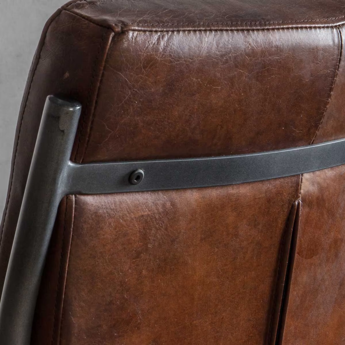 Luxury Modern Gallery Capri Brown Leather Cantilever Dining Chair