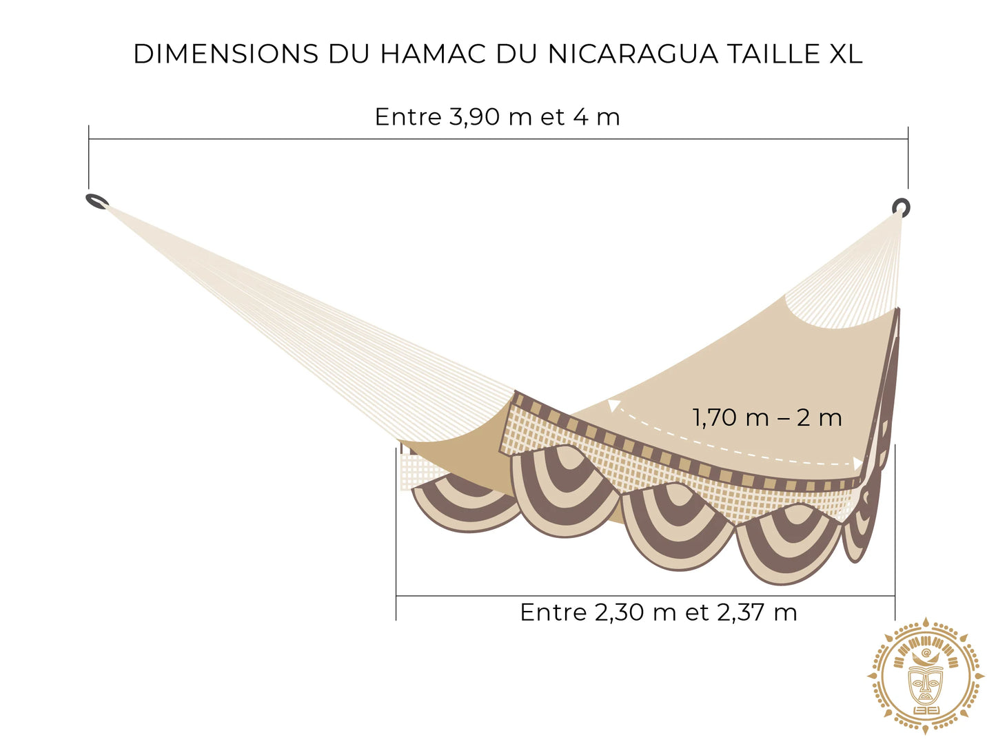 Luxury designer Authentic double hammock from Nicaragua 100% cotton