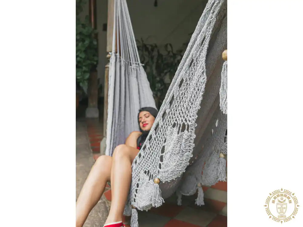 Luxury designer Authentic double hammock from Nicaragua 100% cotton hamac xl mombacho 2