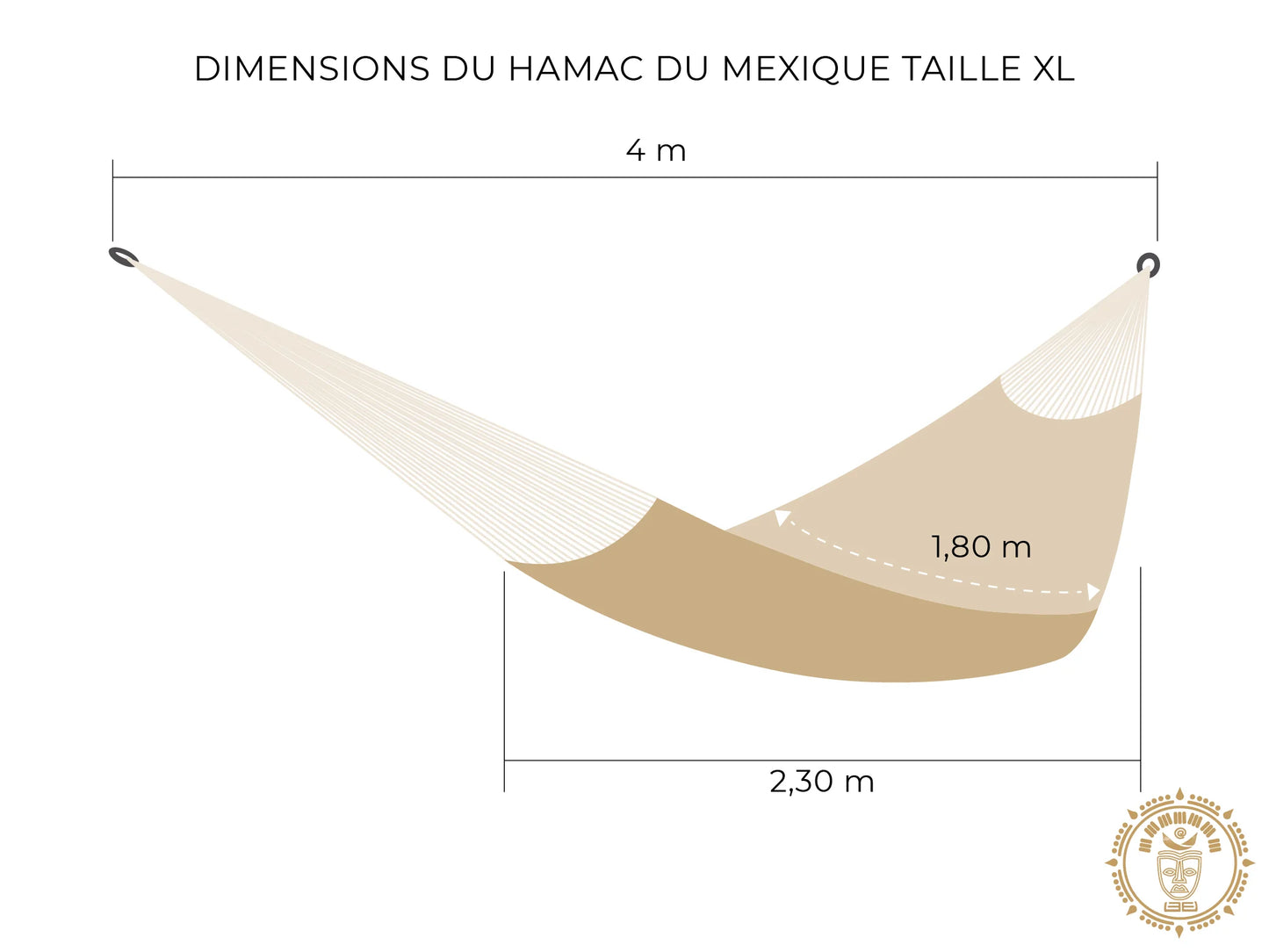 Luxury designer Mexican Hammock in 100% Nylon mesh