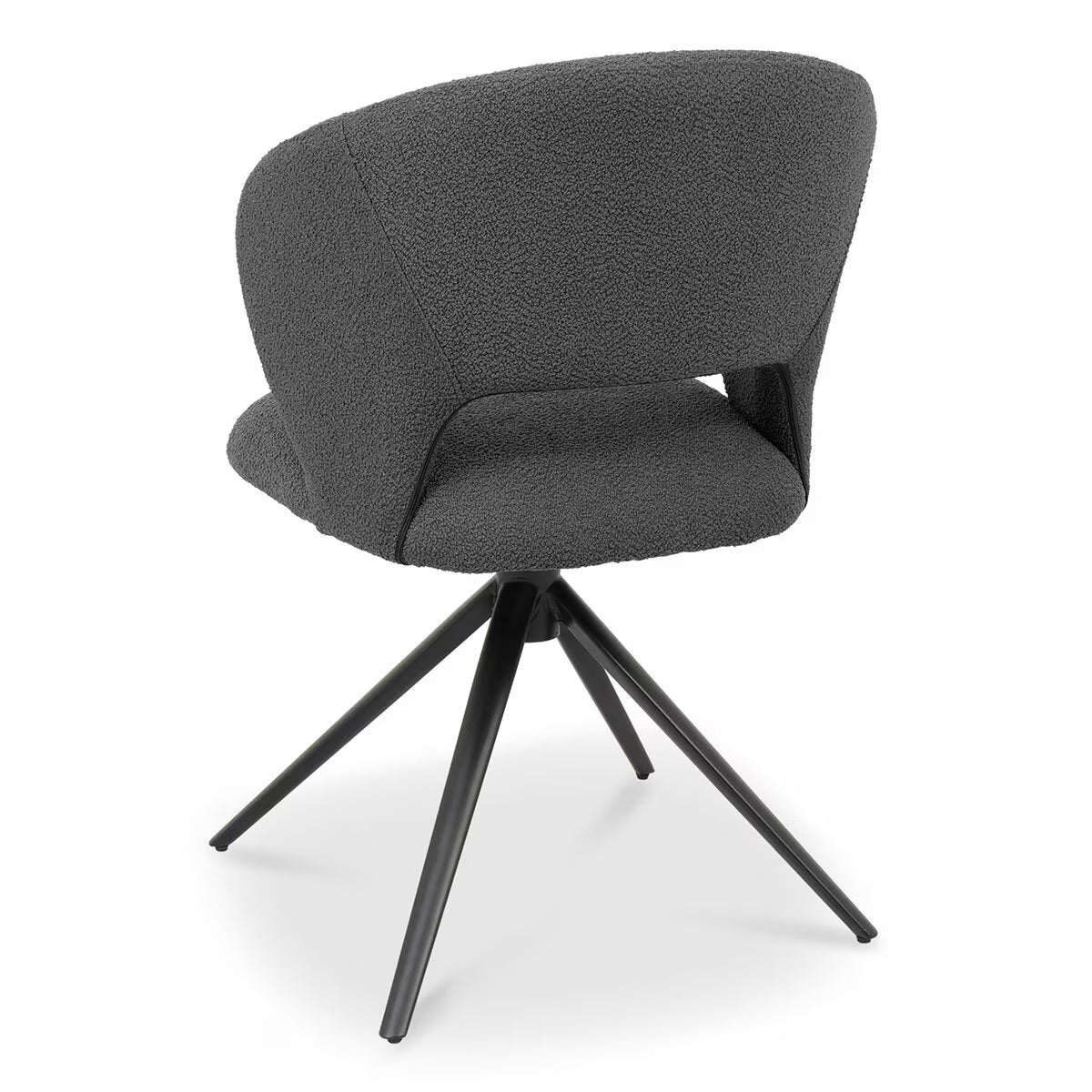 Modern Bentley Designs Alisa round Sintered Stone Dining Table + 4 Grey Chairs