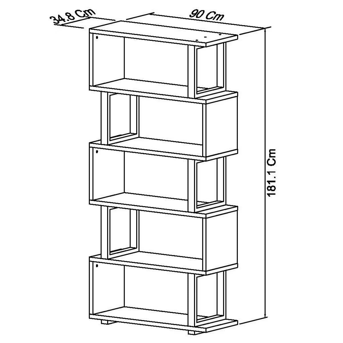 Modern Bentley Designs Tivoli Dark Oak Open Display Bookcase