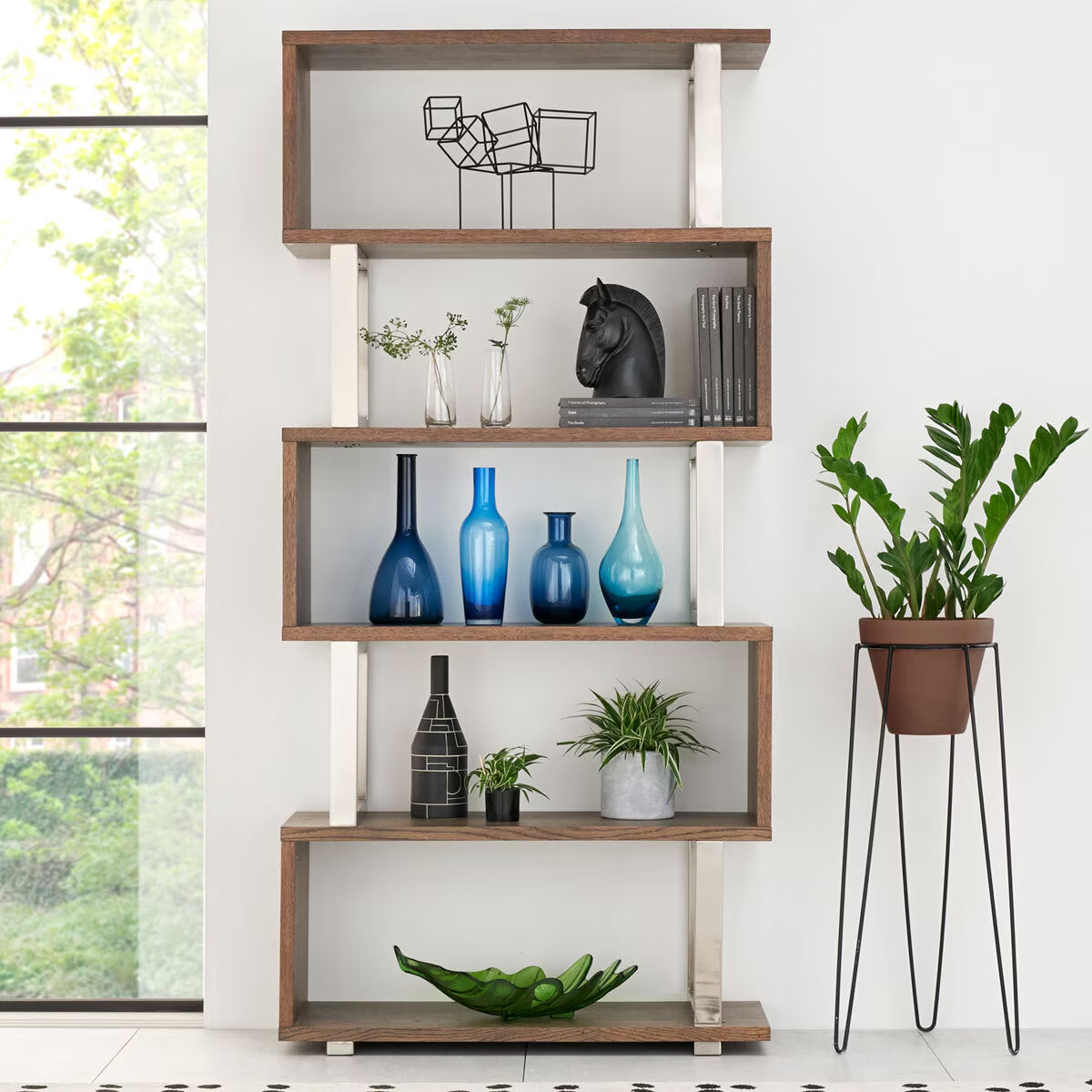 Modern Bentley Designs Tivoli Dark Oak Open Display Bookcase