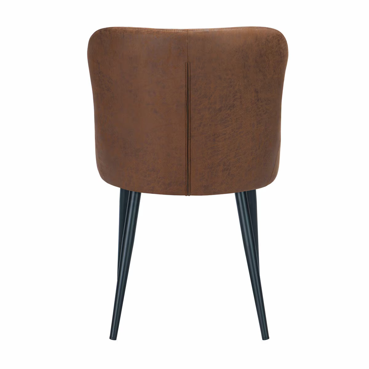 Modern Indus Valley Henley round Wooden Dining Table + 4 Brown Chairs
