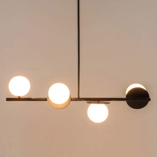 Charcoal grey opal disk ceiling light Bathroom Ceiling Light BlissVeranda