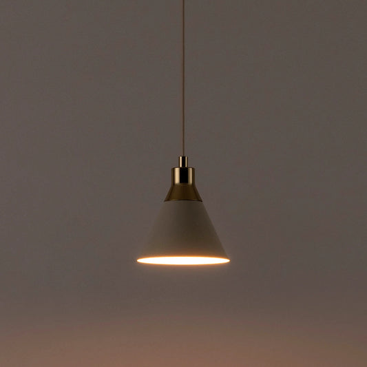 Sand grey cone pendant ceiling light - BlissVeranda