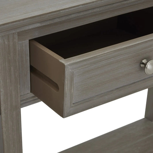 Close-up of a wooden drawer with a white background