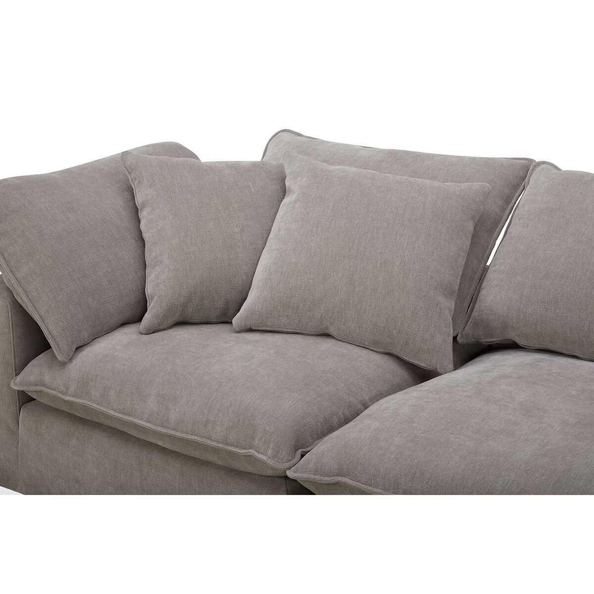 Luxurious Aiden & Ivy Beige 6-Piece Modular Sofa Set for Stylish Living Spaces