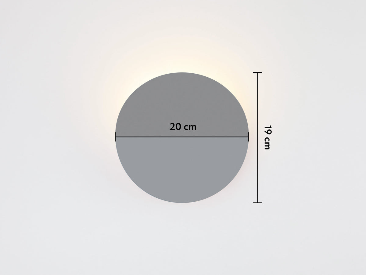 Charcoal grey diffuser wall light Integrated Wall Light BlissVeranda