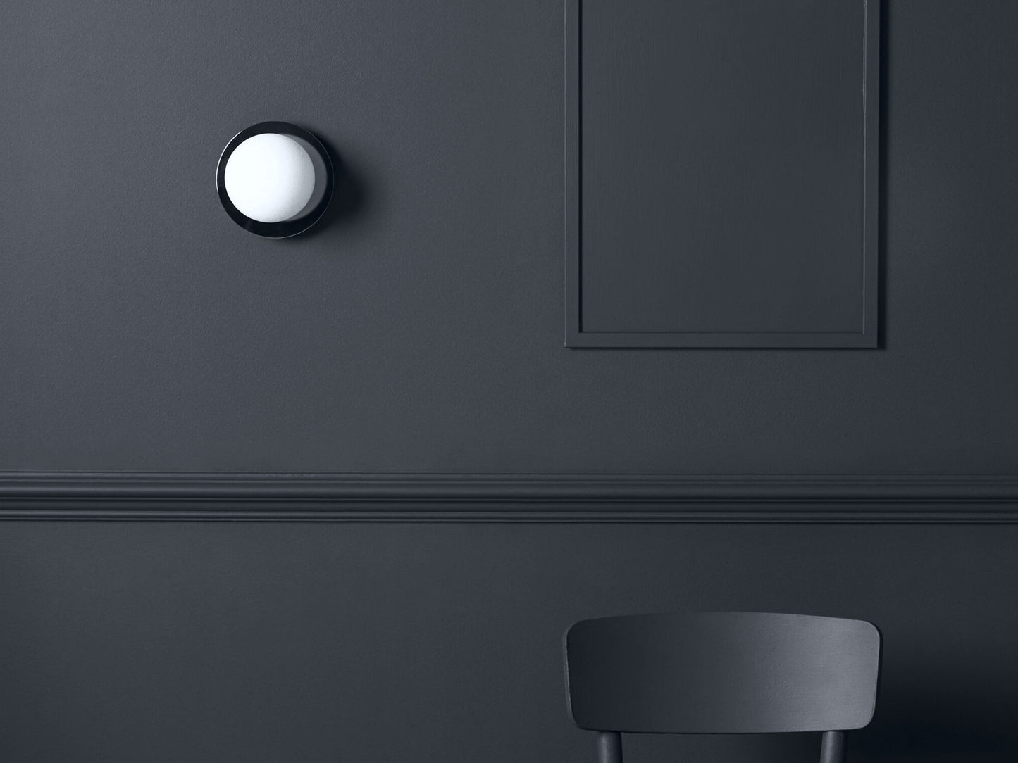Charcoal grey opal disk wall light Bathroom Wall Light BlissVeranda